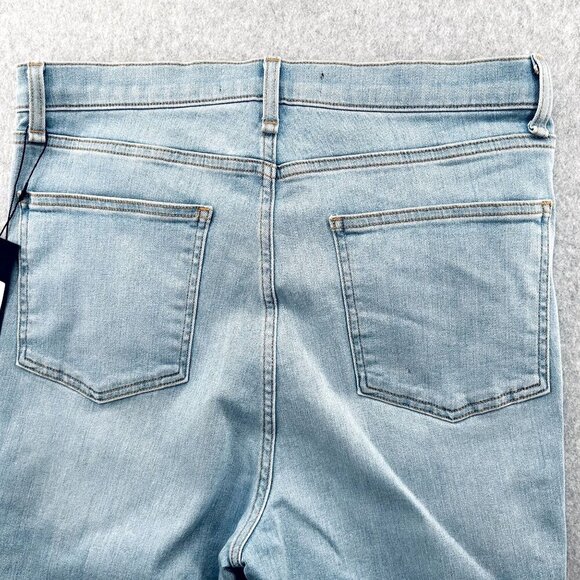 Veronica Beard Carly 11" Kick Flare Jeans Size 31 Tuxedo Stripe Air Wash Denim - Picture 6 of 15